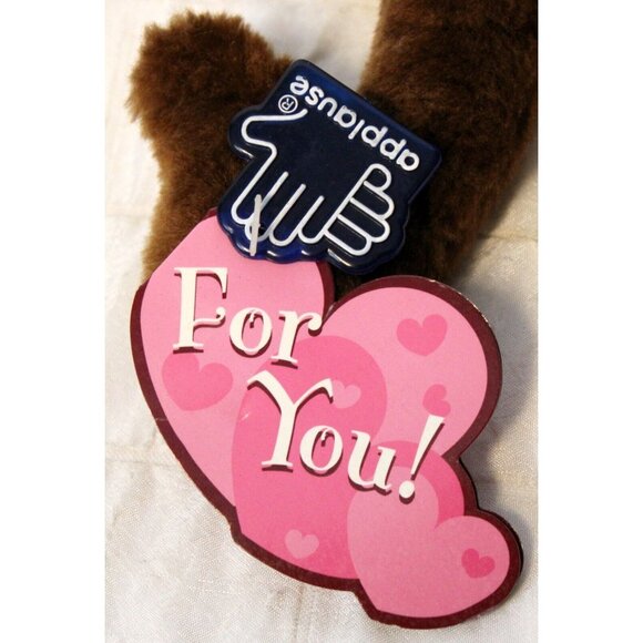 Vtg 1999 WB Looney Tunes Taz Tasmanian Devil Heart Plush 10" Applause Retail Tag - Picture 6 of 10